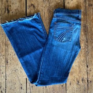 7 for all mankind dojo jeans - low rise - wide leg - 25